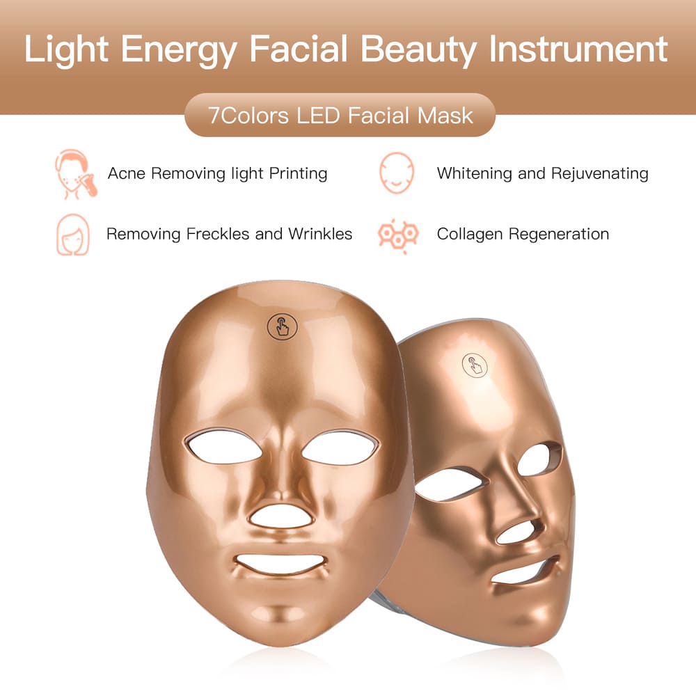 Máscara facial rejuvenecedora LED de 7 colores