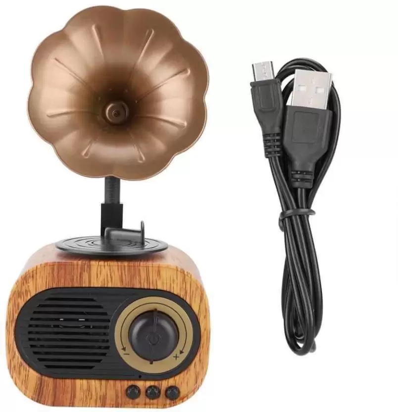 mini gramófono pequeña radio diseño retro estilo madera