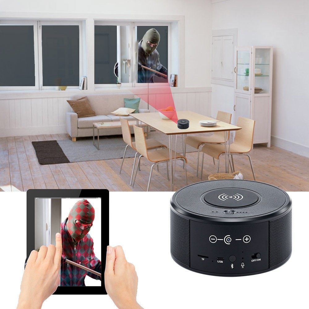 altavoz bluetooth visión nocturna y detección de movimiento y alarma