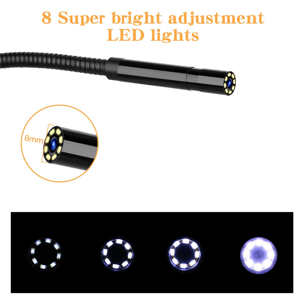 cámara endoscópica con 8 leds