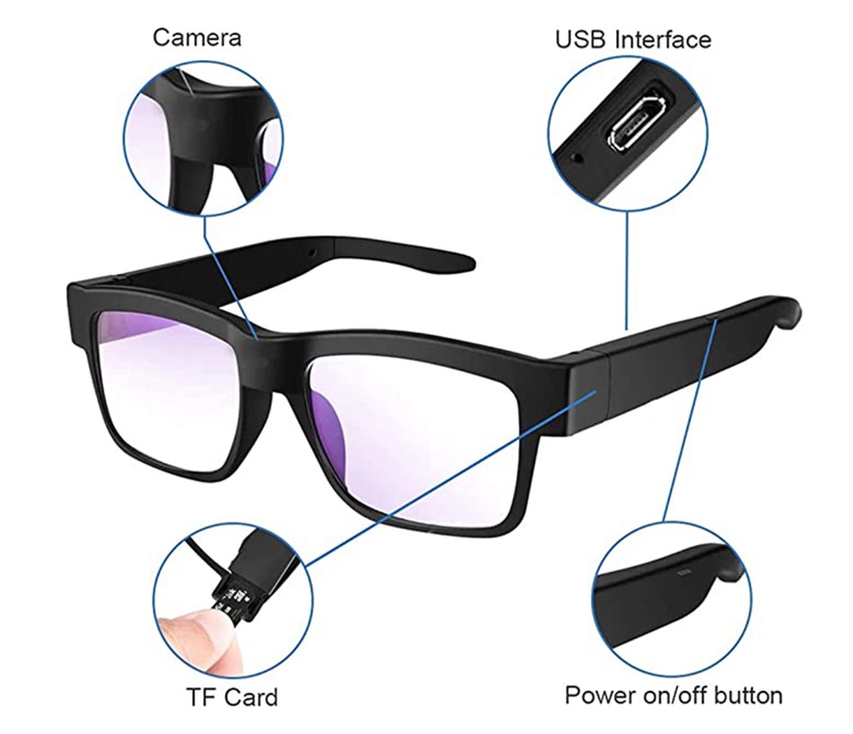 cámara con gafas wifi full hd a través de smartphone live view