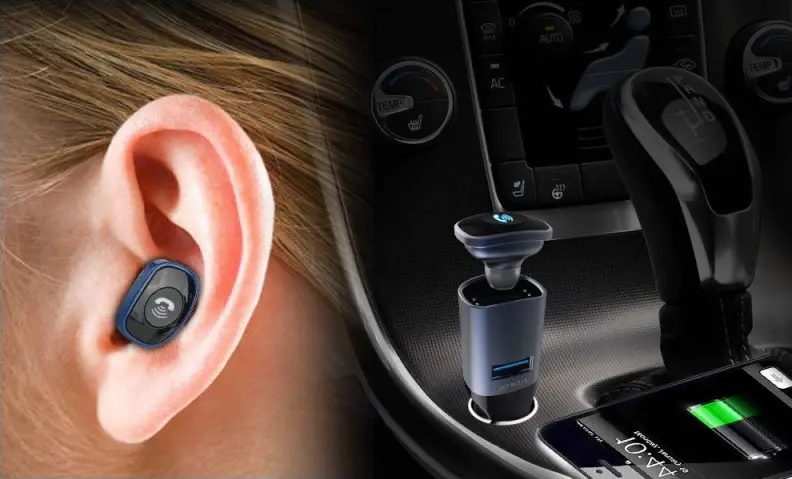 bluetooth autonabíčka s sluchadlem